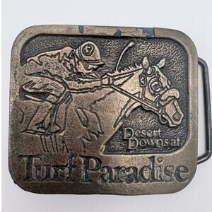 Turf Paradise Pheonix, AZ Pewter Finished Belt Buckle